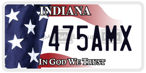 475AMX  license plate in IN
