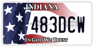 483DCW license plate in Indiana