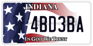 4BD3BA license plate in Indiana