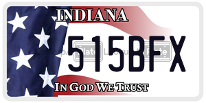 515BFX  license plate in IN