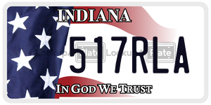 517RLA license plate in Indiana