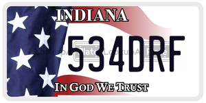 534DRF  license plate in IN