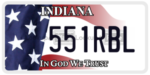 551RBL  license plate in IN