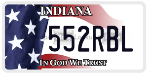 552RBL  license plate in IN