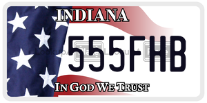 555FHB  license plate in IN