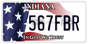 567FBR  license plate in IN