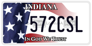 572CSL  license plate in IN