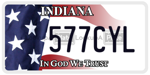 577CYL  license plate in IN
