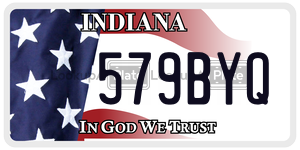 579BYQ license plate in Indiana