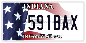 591BAX license plate in Indiana
