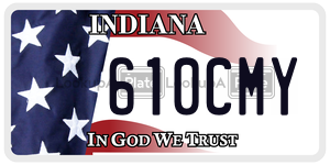 610CMY  license plate in IN