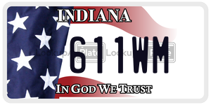 611WM license plate in Indiana