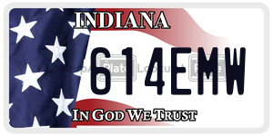 614EMW  license plate in IN