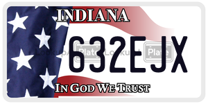 632EJX license plate in Indiana