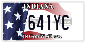 641YC license plate in Indiana