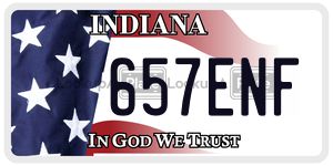 657ENF  license plate in IN