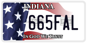 665FAL  license plate in IN