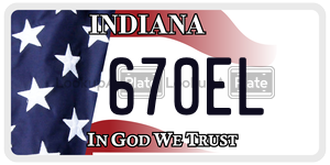 670EL license plate in Indiana