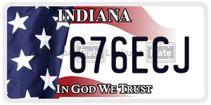 676ECJ  license plate in IN