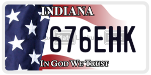 676EHK  license plate in IN