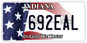 692EAL license plate in Indiana
