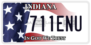 711ENU  license plate in IN