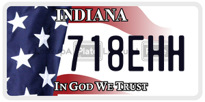 718EHH  license plate in IN