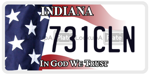 731CLN  license plate in IN