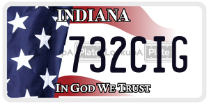 732CIG  license plate in IN