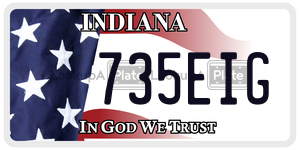 735EIG  license plate in IN