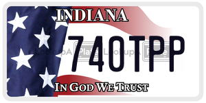 740TPP license plate in Indiana