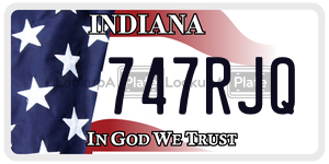 747RJQ  license plate in IN
