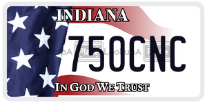 750CNC  license plate in IN