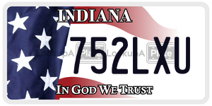 752LXU license plate in Indiana