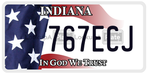 767ECJ  license plate in IN