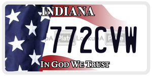 772CVW  license plate in IN