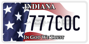 777COC license plate in Indiana
