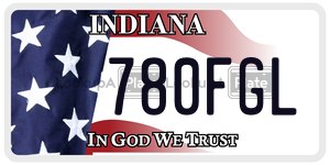 780FGL  license plate in IN