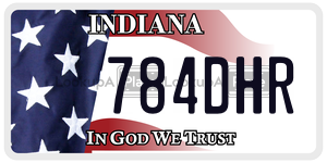 784DHR  license plate in IN