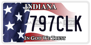 797CLK license plate in Indiana