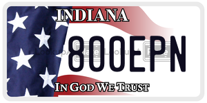 800EPN  license plate in IN