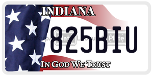 825BIU  license plate in IN