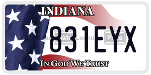 831EYX  license plate in IN