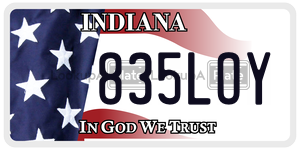 835LOY  license plate in IN