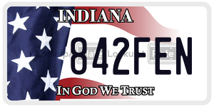 842FEN  license plate in IN