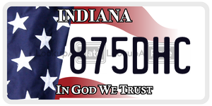 875DHC license plate in Indiana