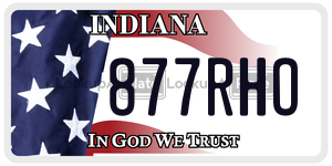 877RHO license plate in Indiana