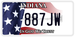 887JW license plate in Indiana