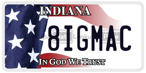 8IGMAC license plate in Indiana