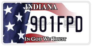 901FPD  license plate in IN